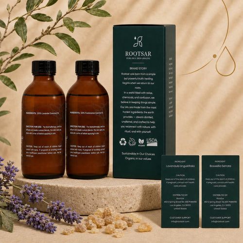 2 Pack Frankincense and Lavender Essential Oils 4 Fl Oz H272117