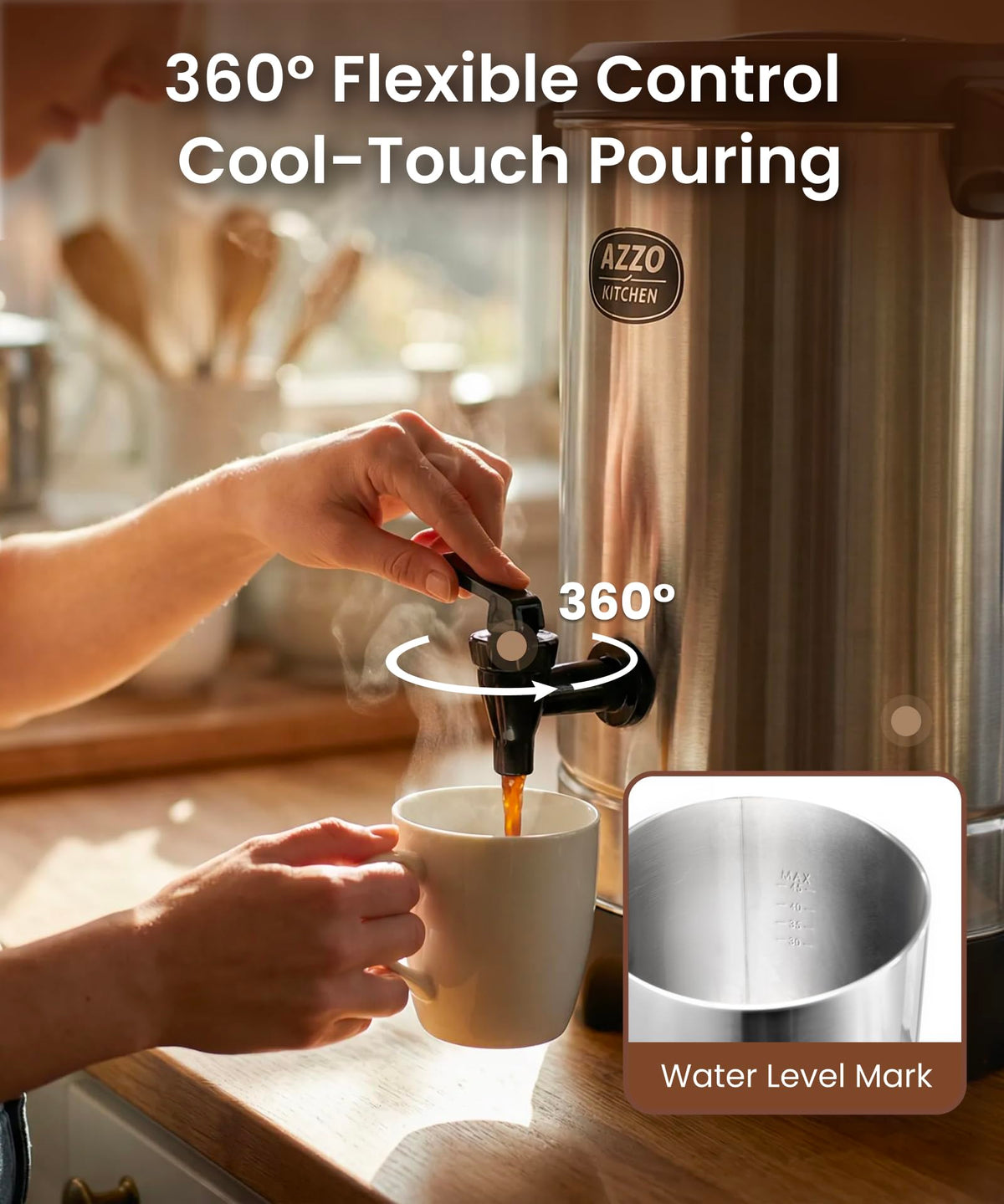 45-Cup Stainless Steel Electric Coffee Urn F390005