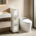 3 Drawer Narrow Plastic Storage Cart with Wheels W547416