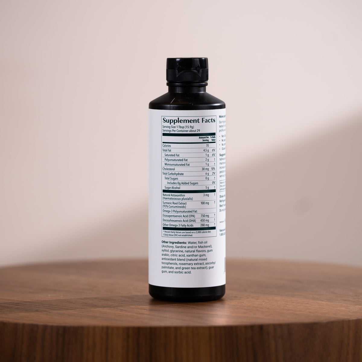 Omega 3 Fish Oil Liquid 1200mg 16 oz I9010