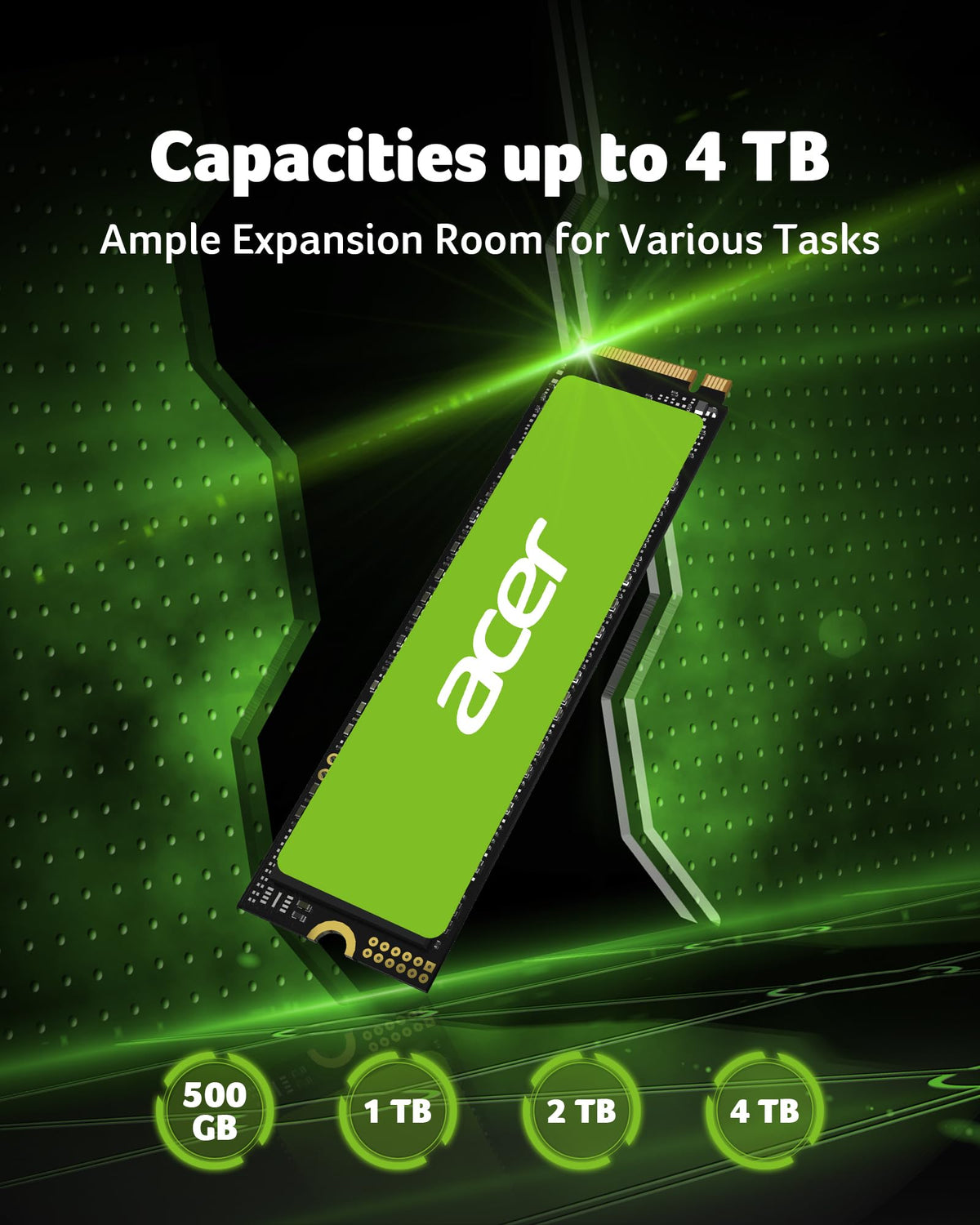 NVMe Gen4 SSD 4TB PCIe 4.0 M.2 2280 Internal Solid State Drive C4461