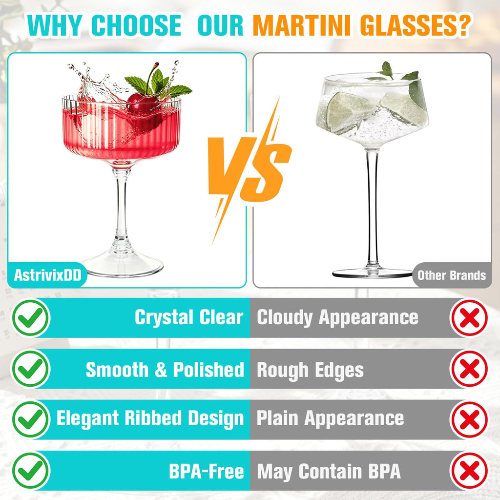 12 Pcs 10oz Plastic Martini Glasses Y6222