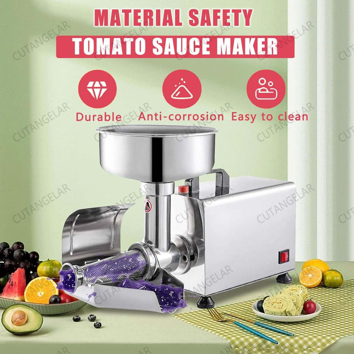 450W Automatic Stainless Steel Tomato Strainer W126500