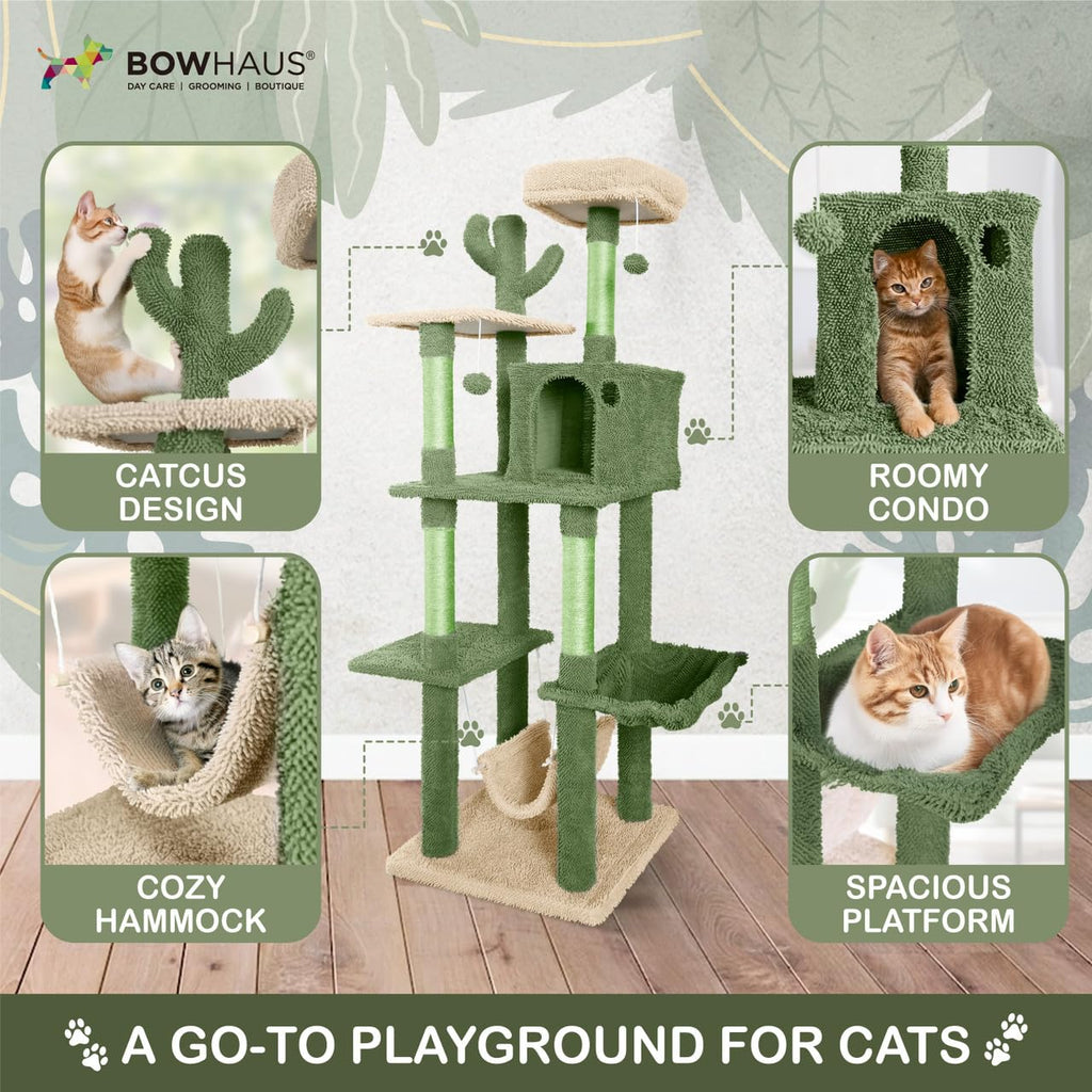 70-Inch Multi-Level Cat Tree with Plush Perch M609