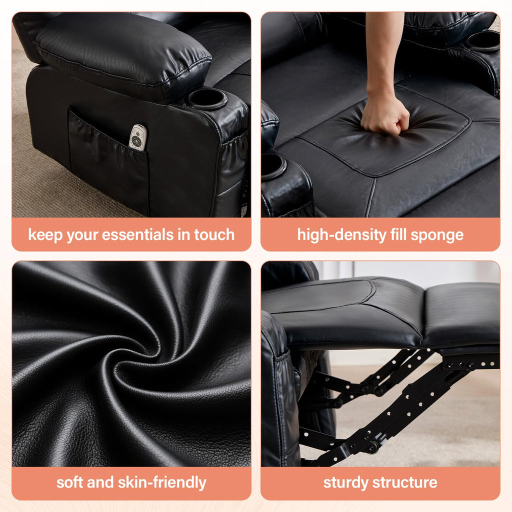 Swivel Rocker Recliner Chair with Vibration Massage and Heat D443717