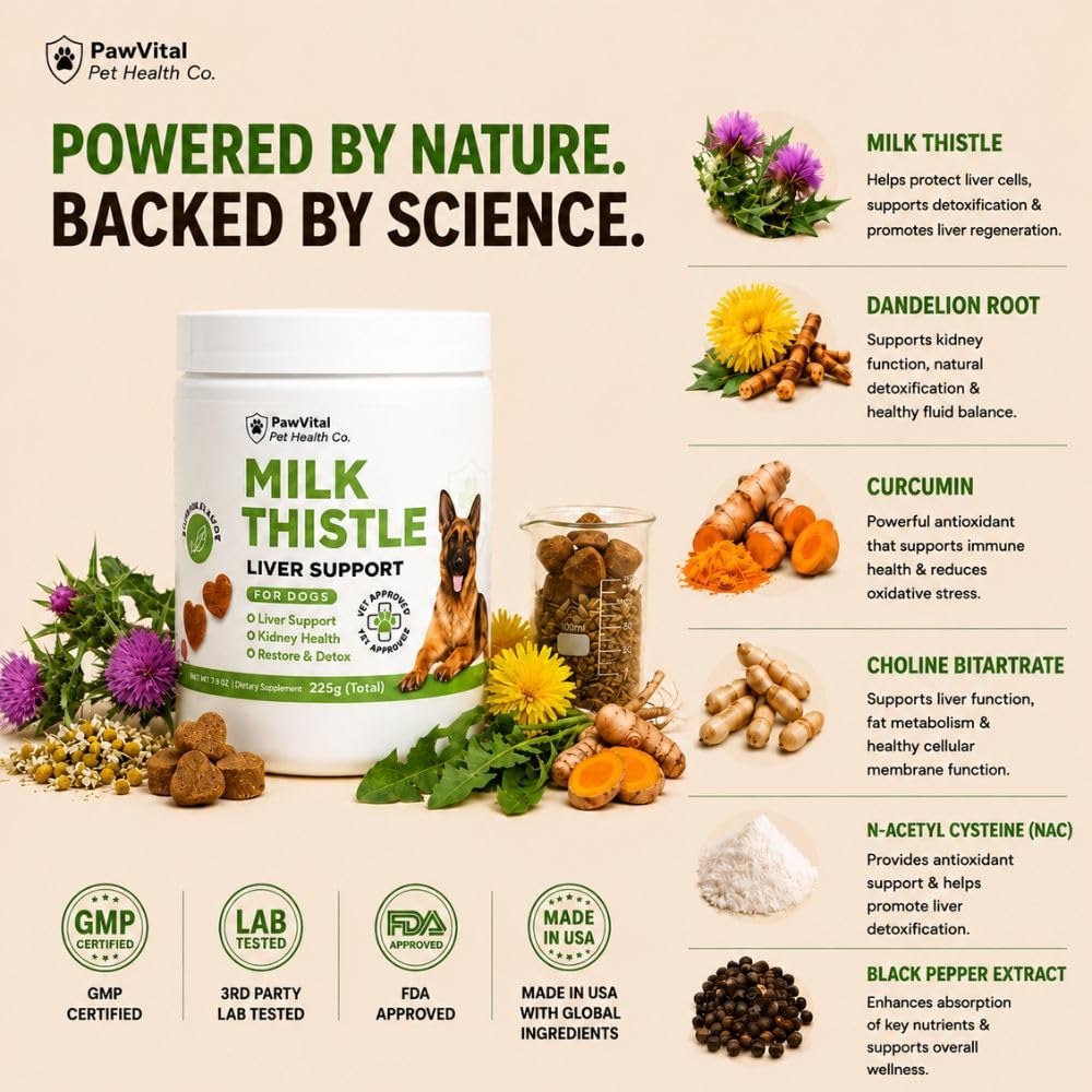 Milk Thistle Liver Support Chews with Salmon Oil & Curcumin U682928