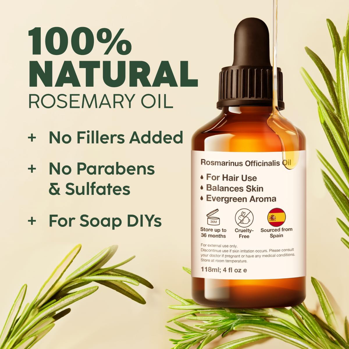 Lavender & Rosemary Essential Oil Set 2x4 fl oz V8159