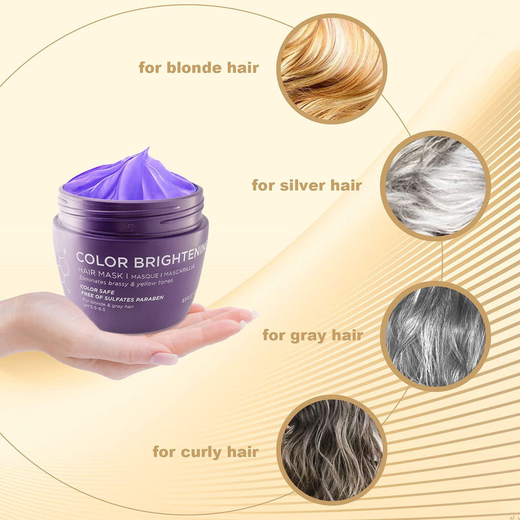 Purple Shampoo & Conditioner Set and Hair Mask Bundle P9553