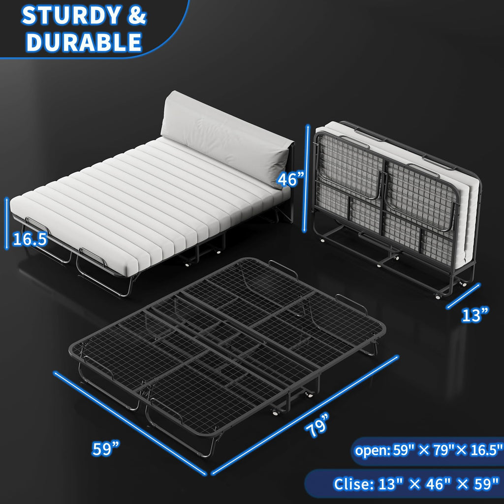 Queen Size Folding Bed with Memory Mattress L399325