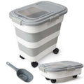 Collapsible Airtight Pet Food Storage Container with Scoop C54397