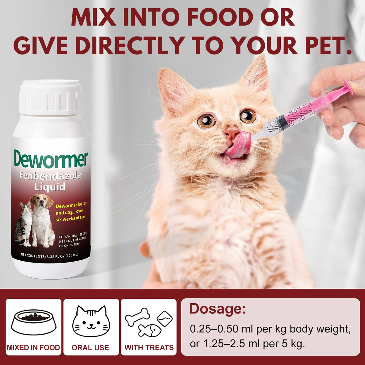 Fenbendazole Dewormer 100 ml Liquid C257