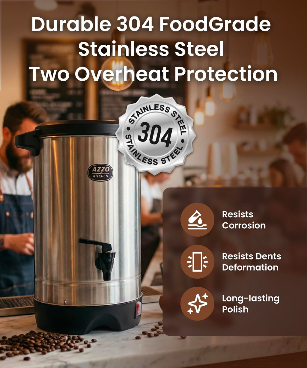 45-Cup Stainless Steel Electric Coffee Urn F390005