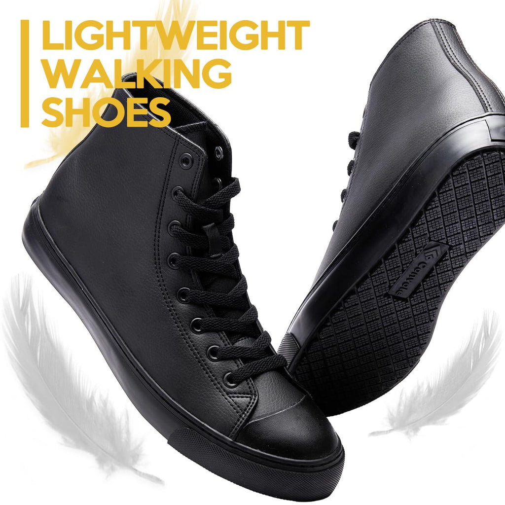 Black Waterproof Non-Slip Leather Work Shoes F5841