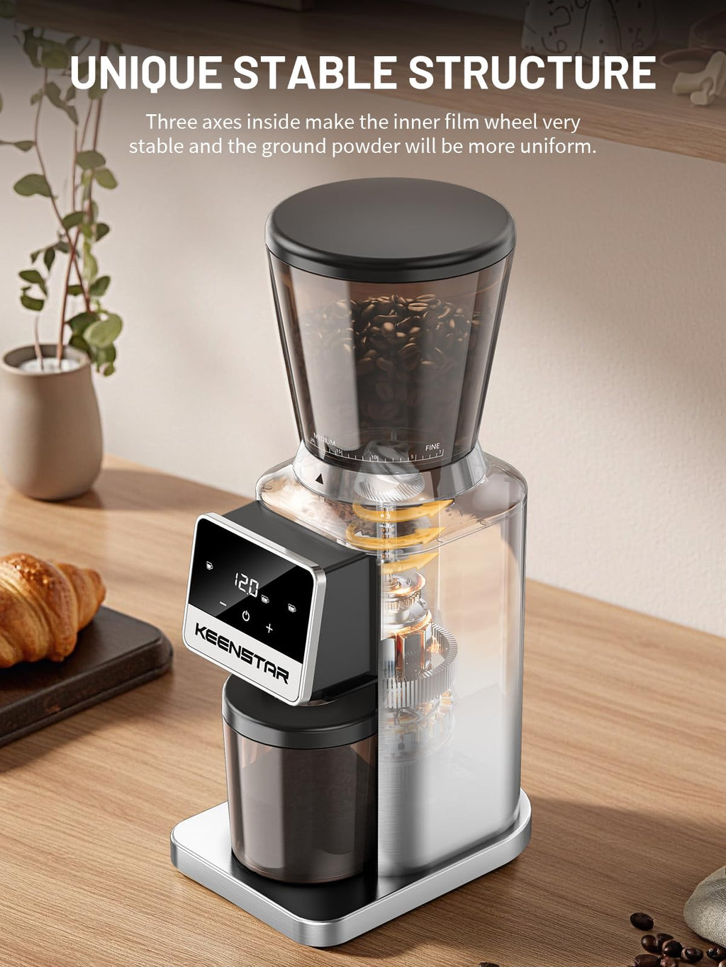Conical Burr Coffee Grinder with Touch Screen 34 Grind F450