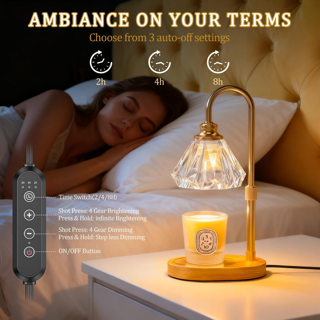 Dimmable Adjustable Candle Warmer Lamp with Timer G934485