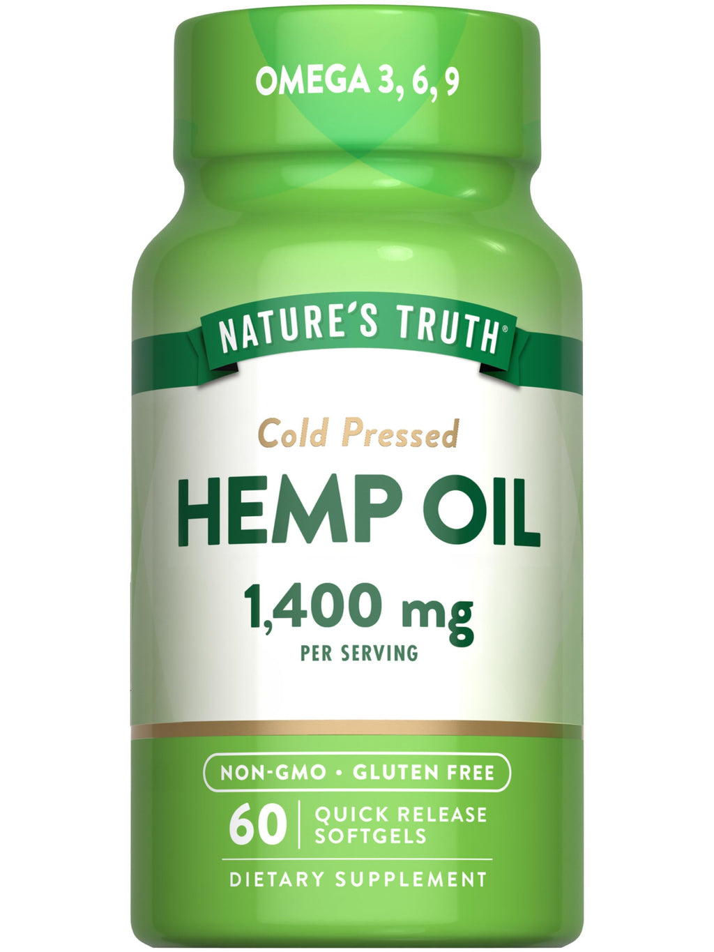 Hemp Oil Softgels 1400mg 60 Count I283387