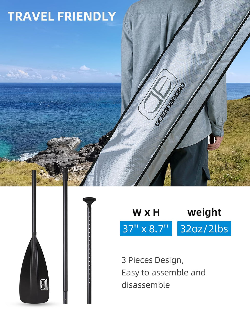 Adjustable Aluminum Alloy SUP Paddle N870398