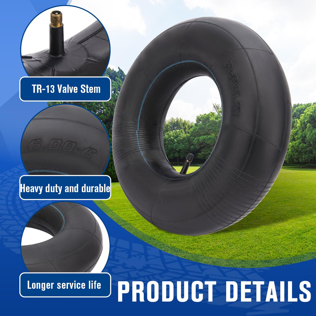 15x6.00-6 Inner Tubes with TR-13 Straight Valve Stem O904940