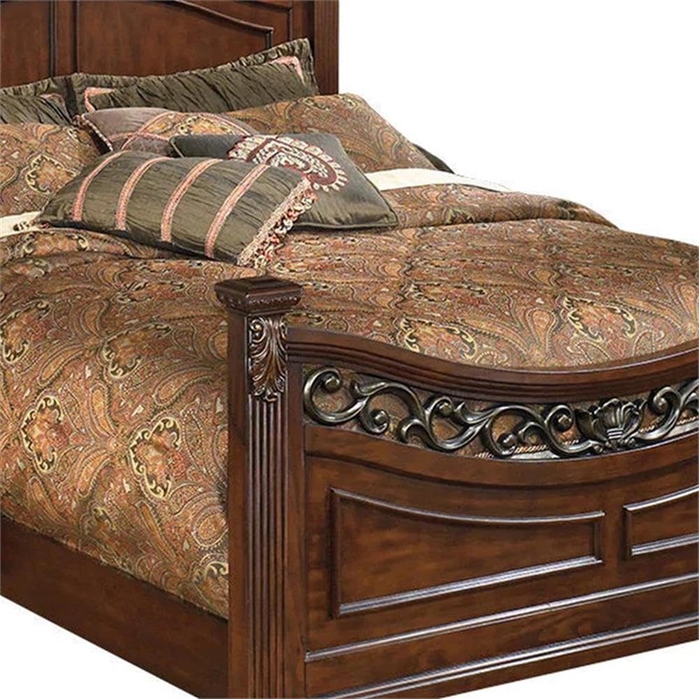 California King Bed with High Profile Headboard and Footboard S182736