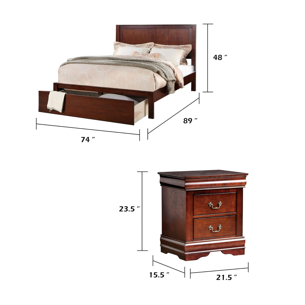 California King Bedroom Set 3 Piece with 2 Nightstands K131