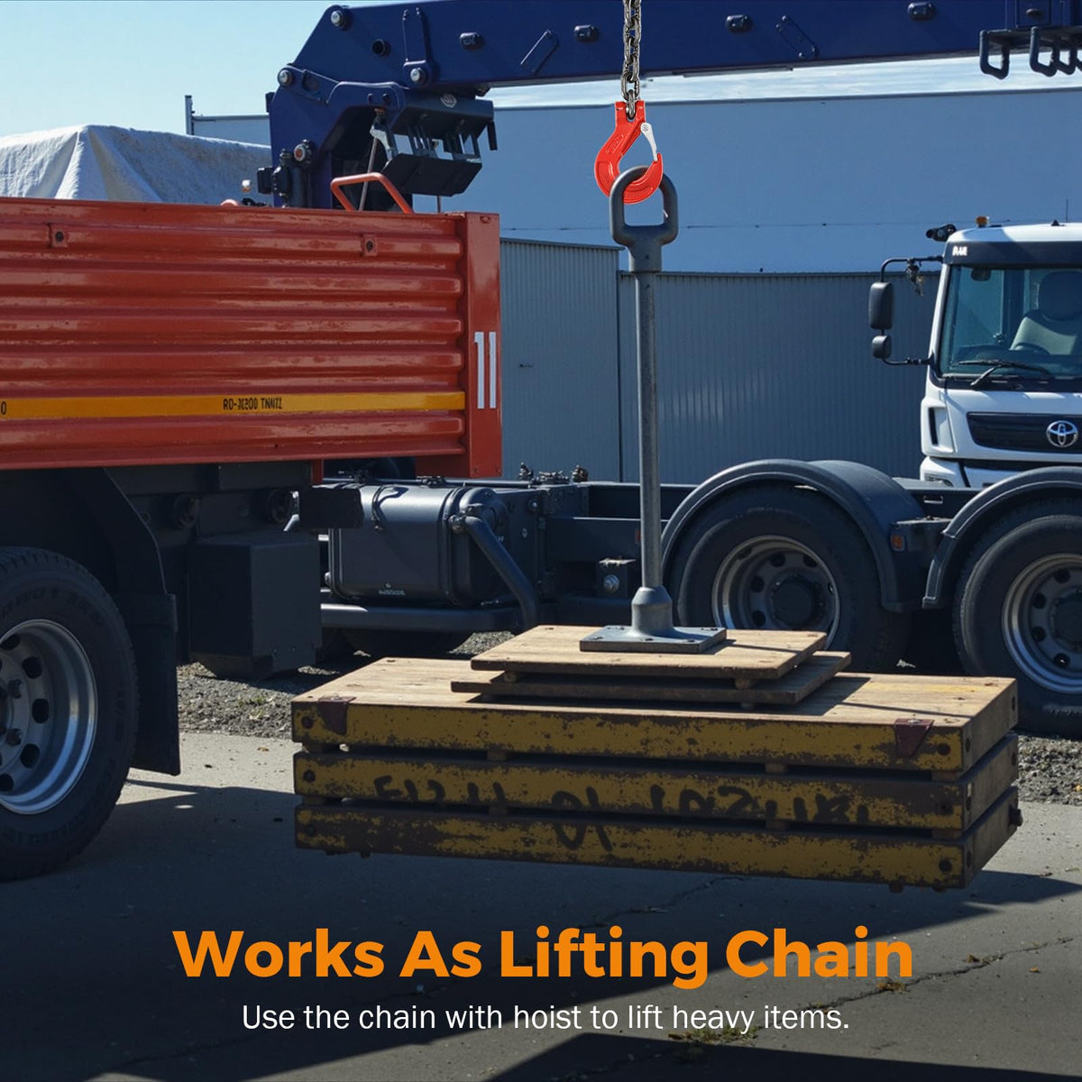 3/8 Inch 10Ft Tow Chain with Double Slip Hooks L647