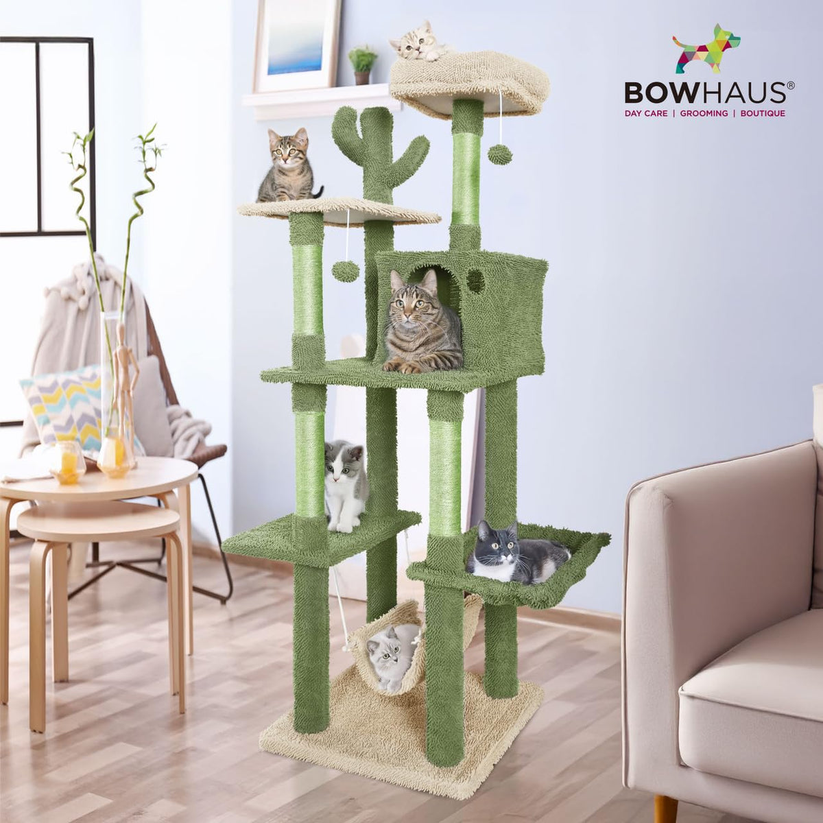 70-Inch Multi-Level Cat Tree with Plush Perch M609