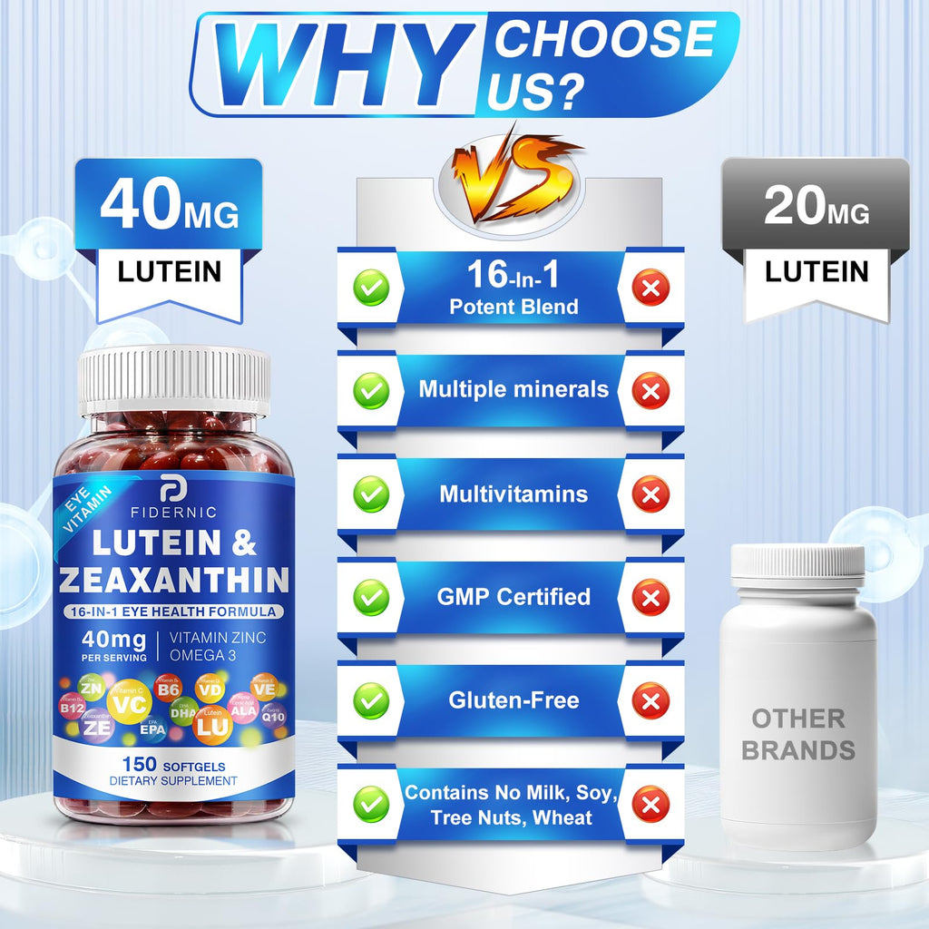 Lutein and Zeaxanthin Eye Vitamins 150 Softgels F28876