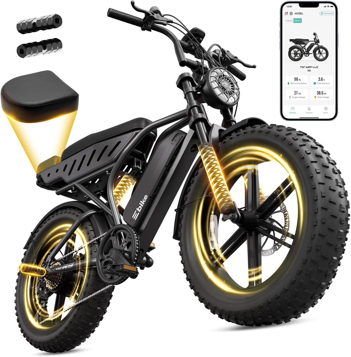 2000W Peak Motor 48V 20" x 4.0" Fat Tire Electric Bike L69184