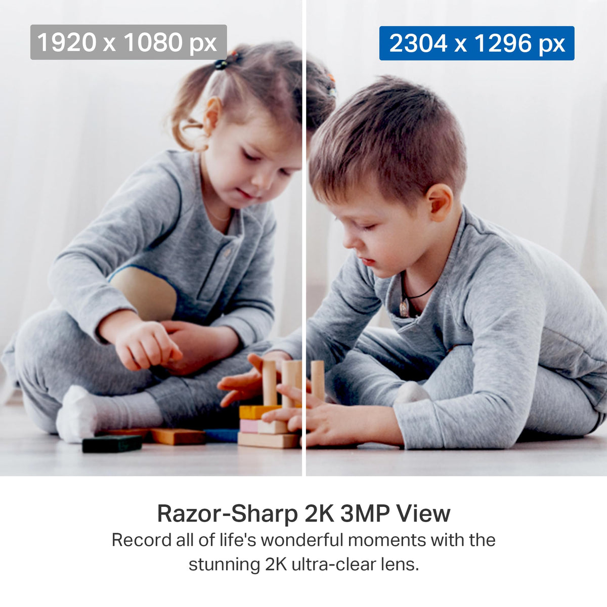 2K Pan Tilt Security Camera 2-Pack B385483