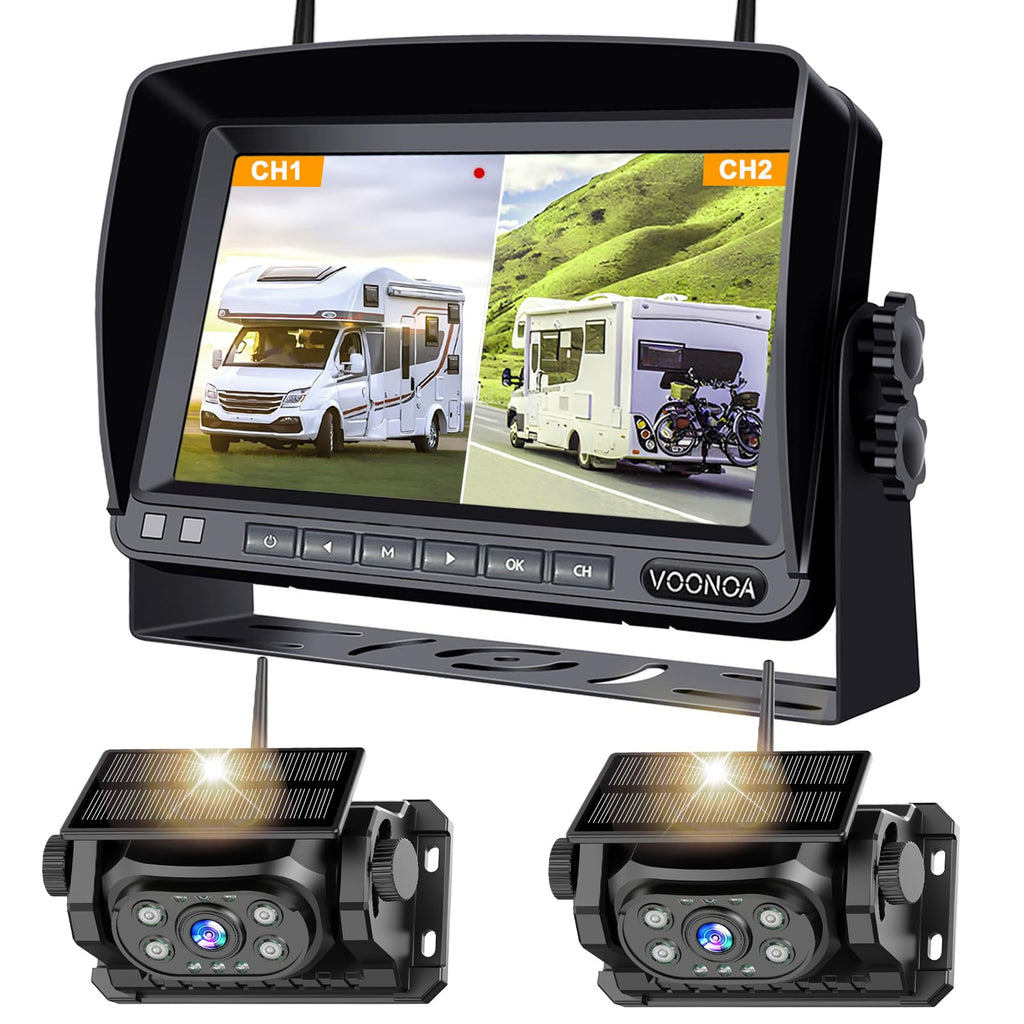 Magnetic Wireless Backup Camera with 7'' HD 1080P DVR Monitor System O53903