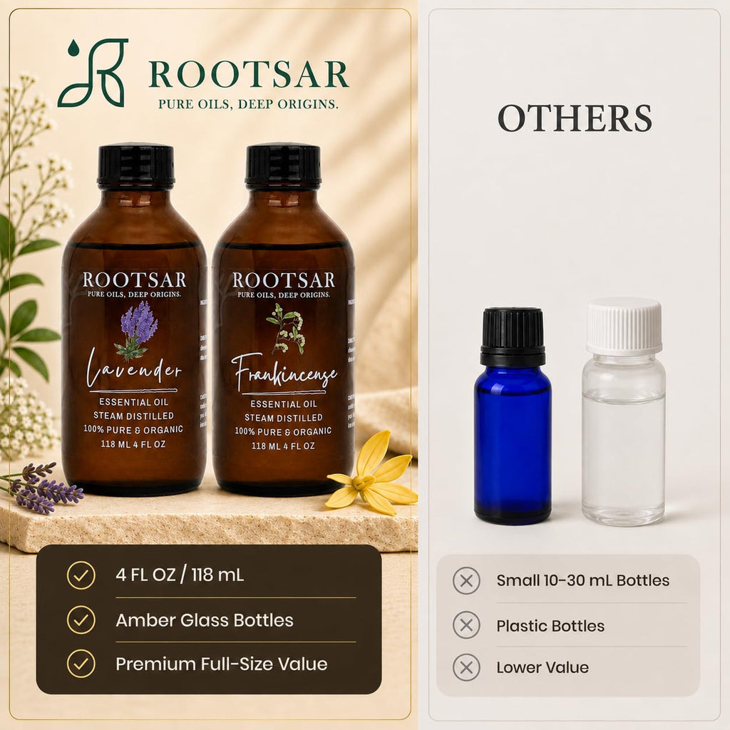 2 Pack Frankincense and Lavender Essential Oils 4 Fl Oz H272117