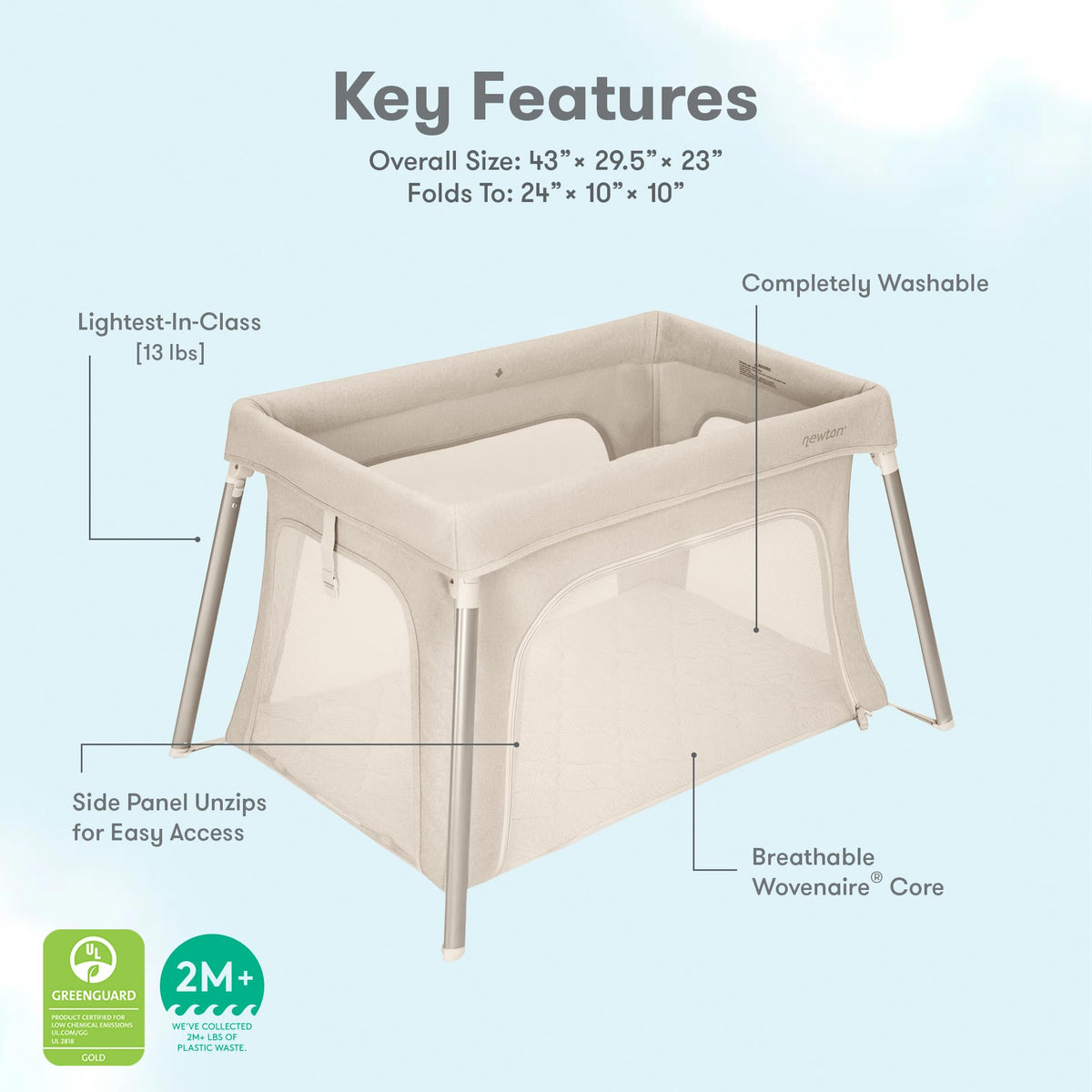 Compact Travel Crib & Play Yard X38320