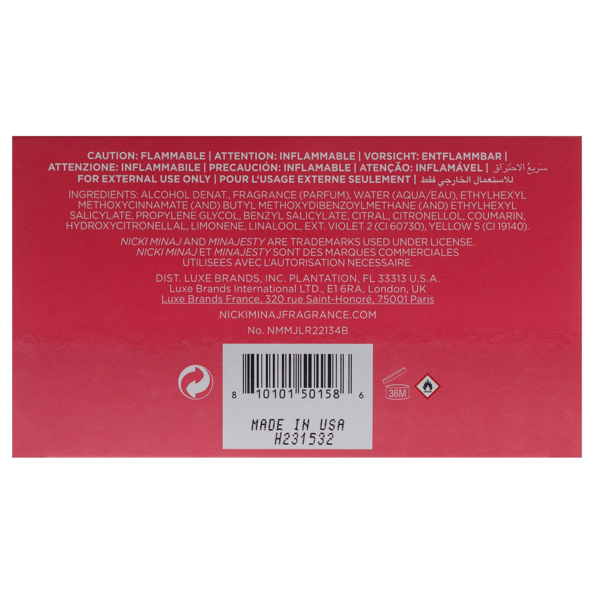 Eau de Toilette Spray 3.4 Ounce L646