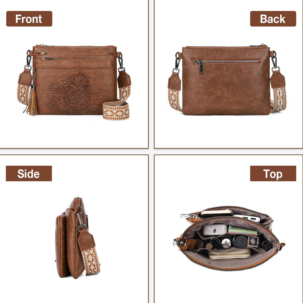 Vegan Leather Crossbody Bag X997