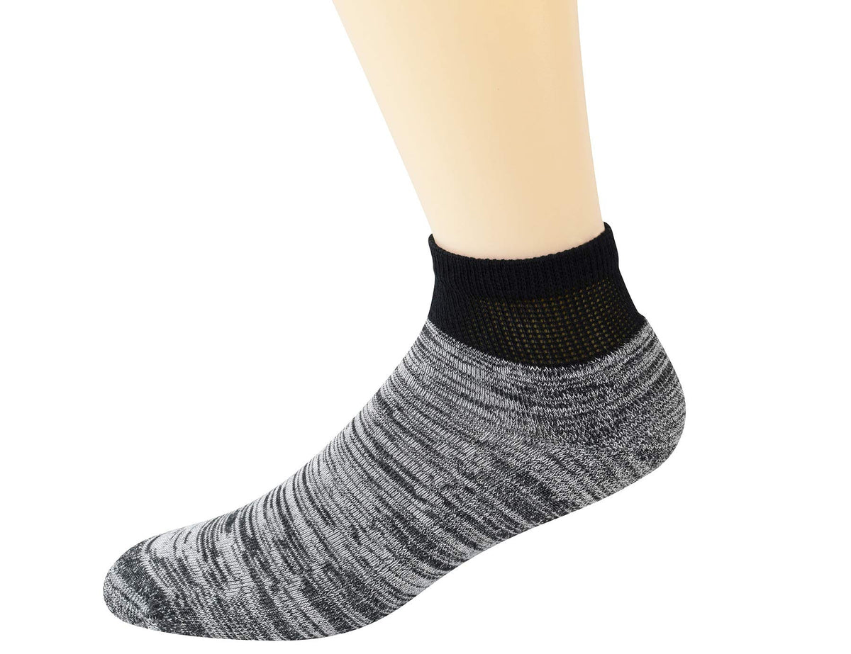 Men's 5 Pairs Low Cut Diabetic Socks with Cushion Sole and Seamless Toe E998