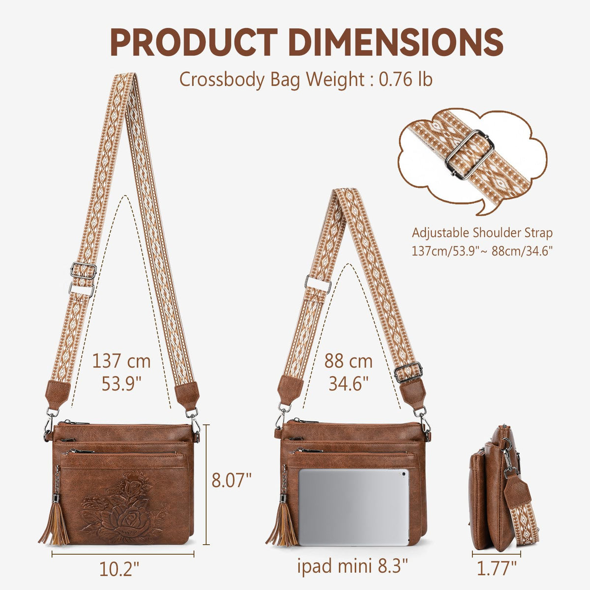 Vegan Leather Crossbody Bag X997
