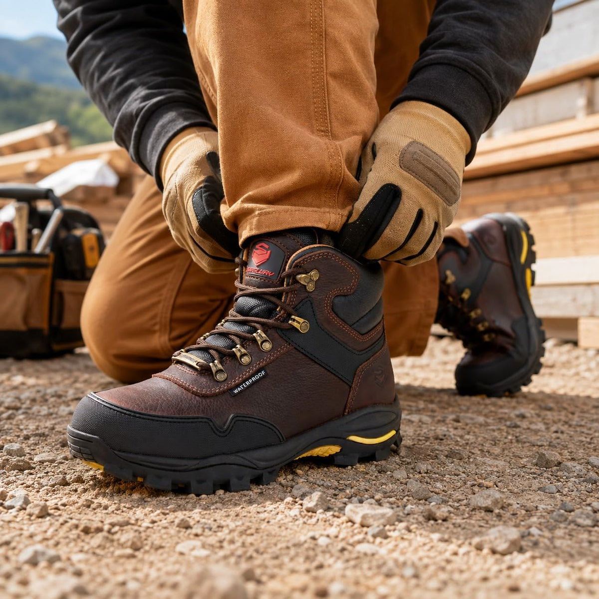 6 Inch Waterproof Leather Work Boots R330