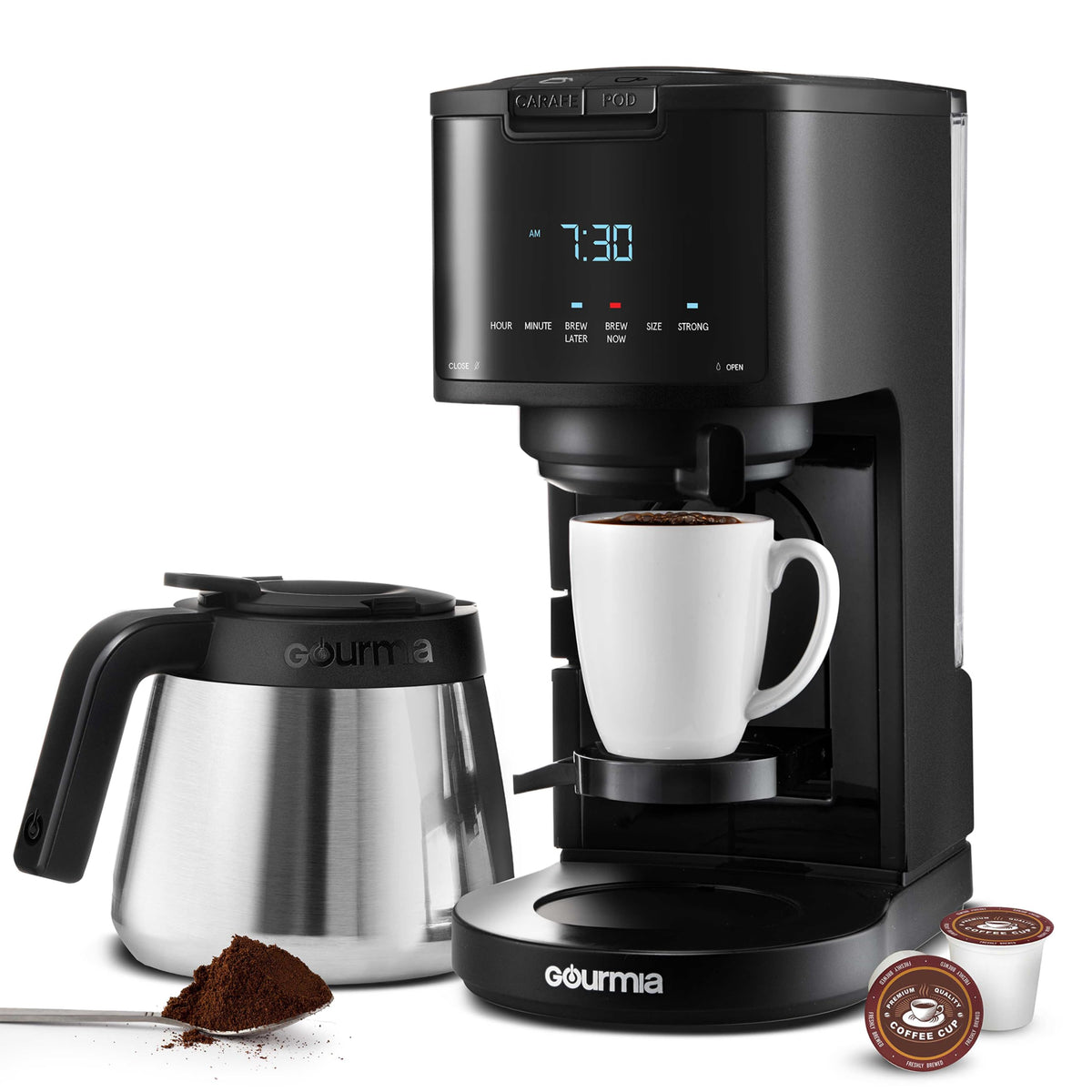 Black 12-Cup Single Serve Coffee Maker X3000