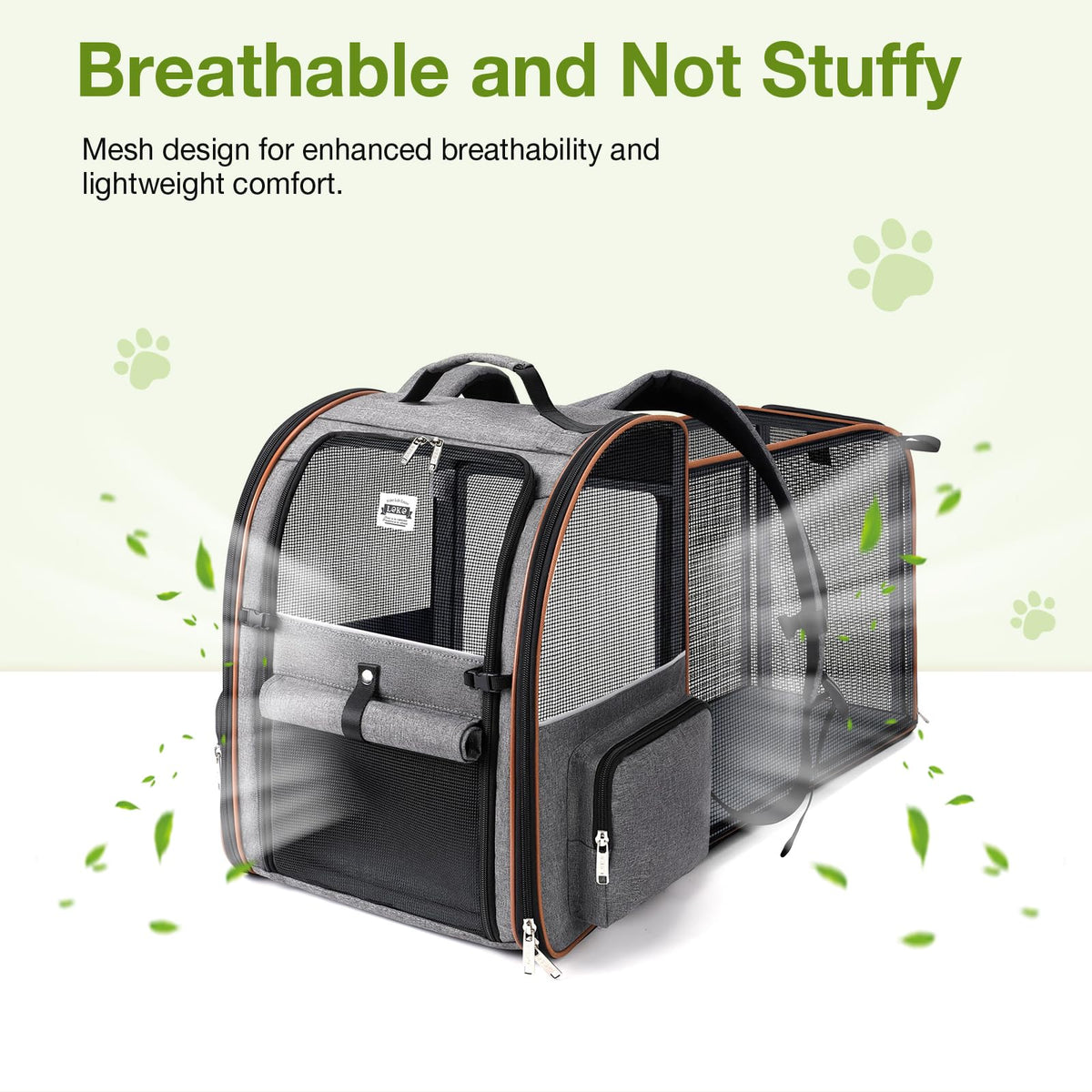 Expandable Cat Carrier Backpack with Sun Shade I839180