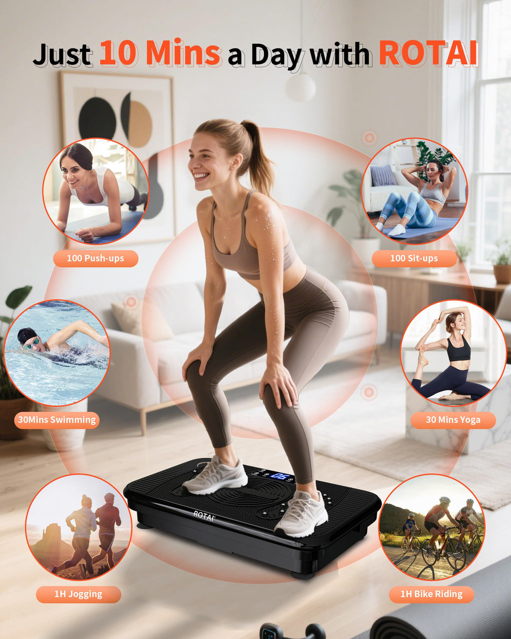 Vibration Plate Exercise Machine 400 lbs Capacity I915408