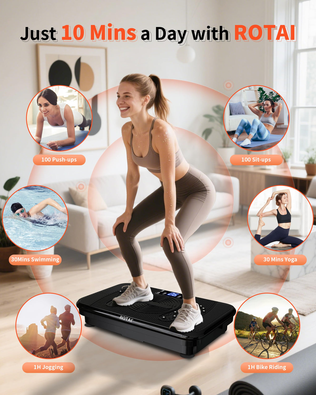 Vibration Plate Exercise Machine 400 lbs Capacity I915408