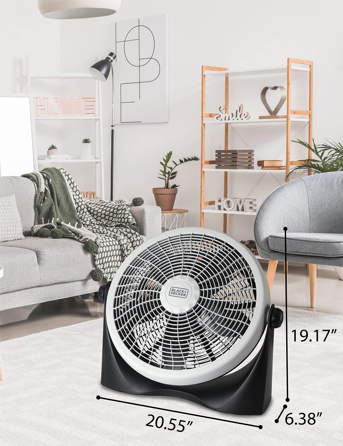 15.6” High Velocity Floor Fan, 3 Speeds J251505