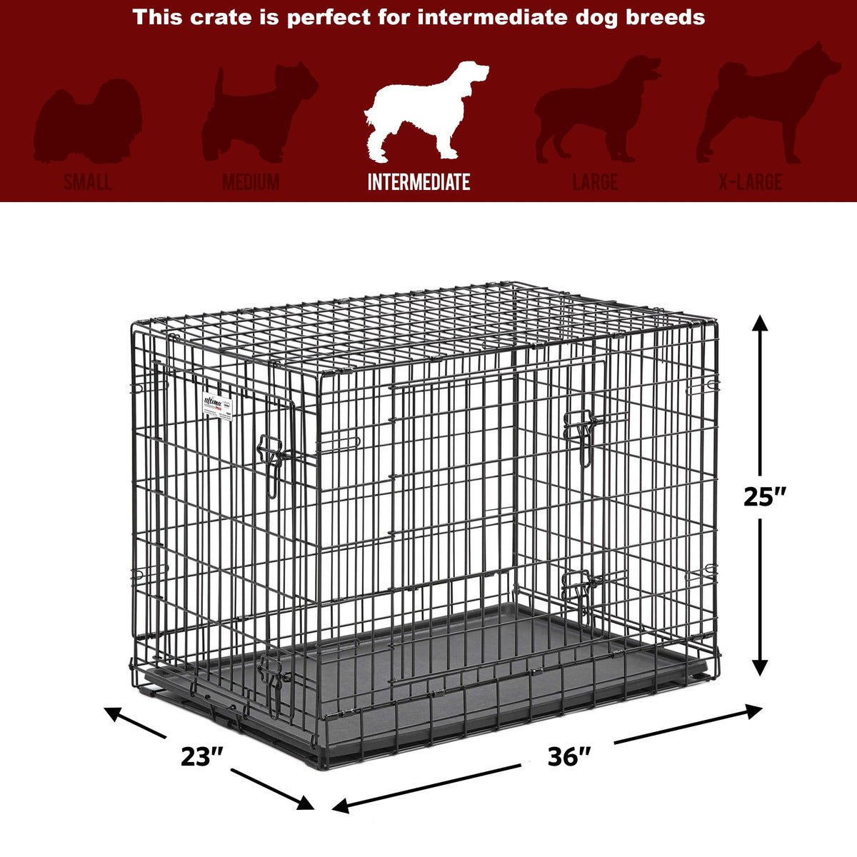 36-Inch Double Door Dog Crate T6749