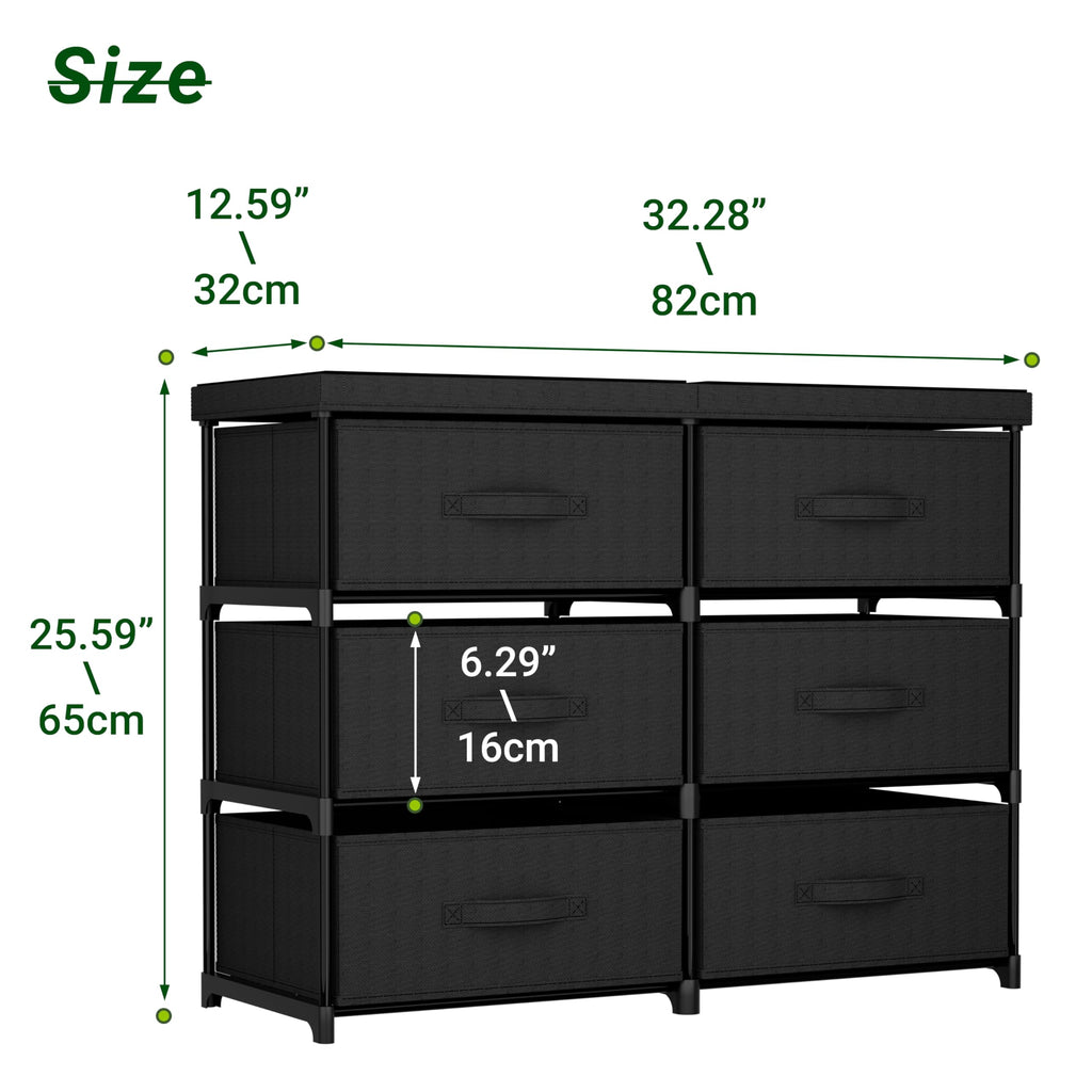 6 Fabric Drawer Dresser S4010