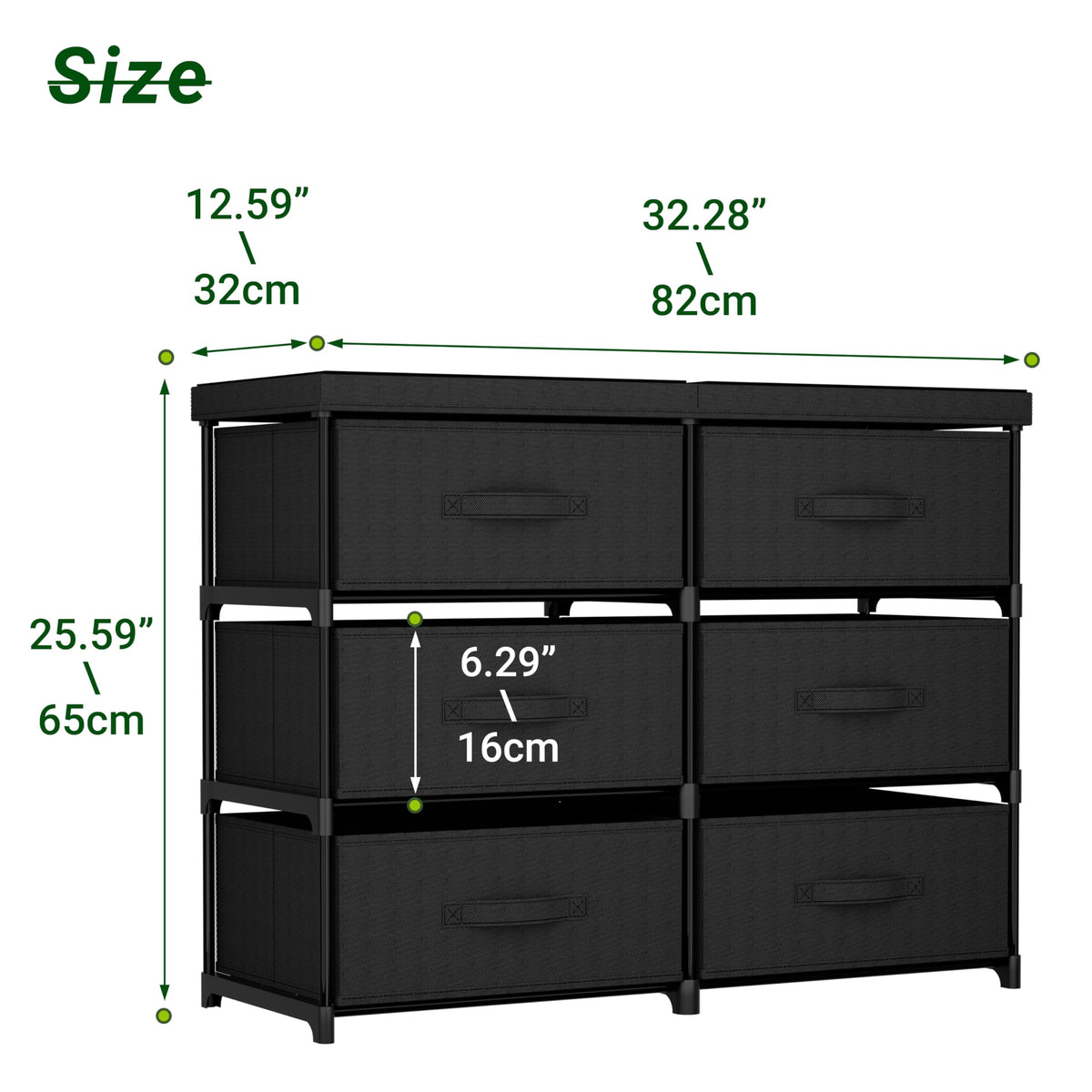 6 Fabric Drawer Dresser S4010