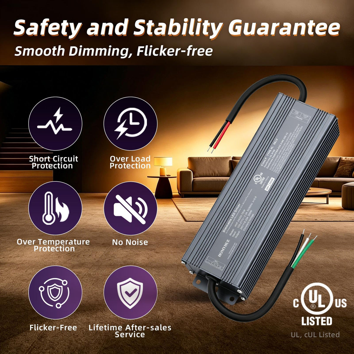 200W Triac Dimmable LED Driver Power Supply R61225