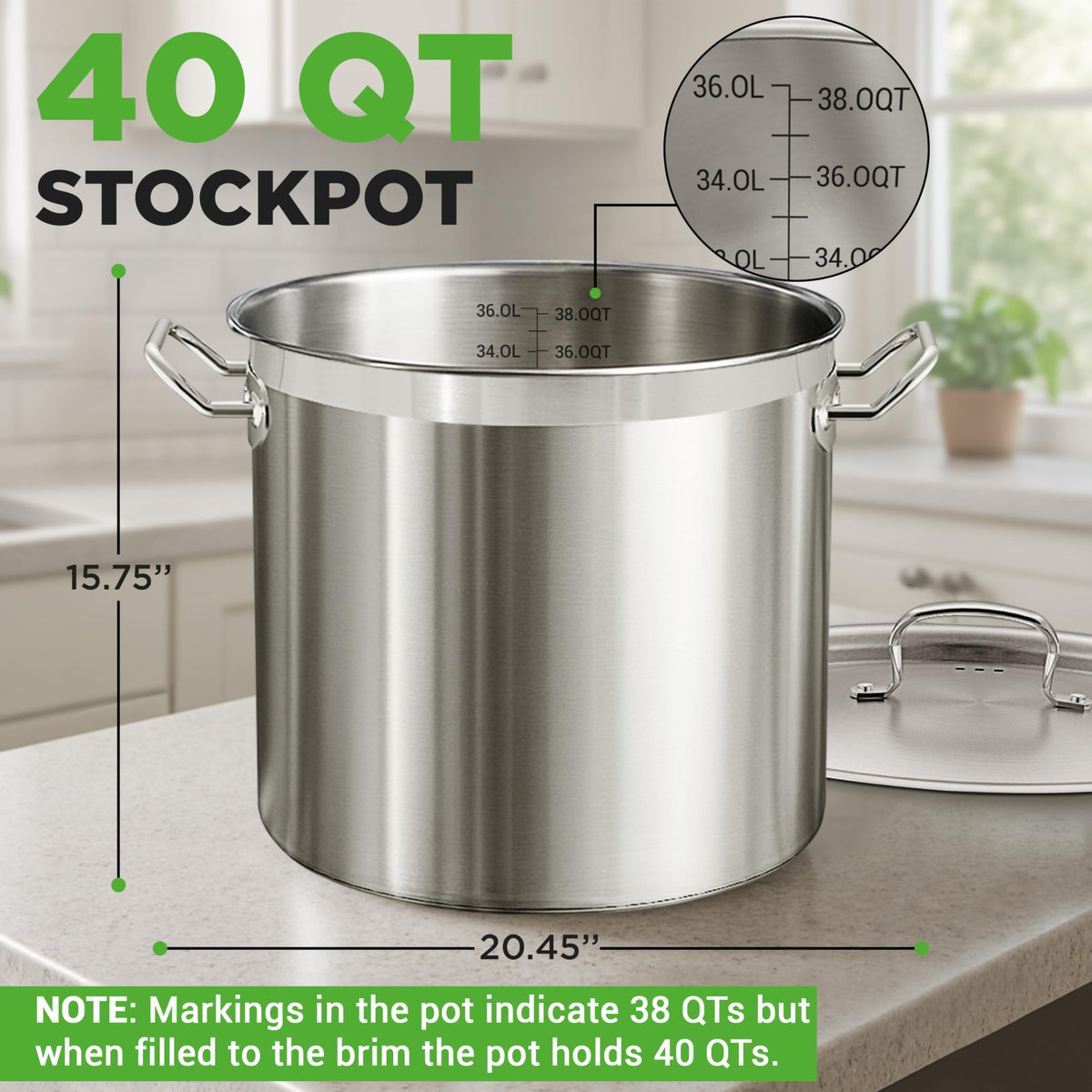40 Quart Stainless Steel Stockpot A784795