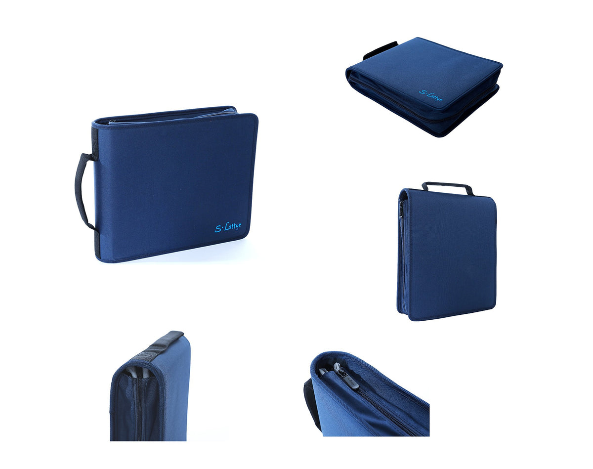 DVD CD Storage Case with Title Cover Pages, Blue, 192 Disk Units U9509