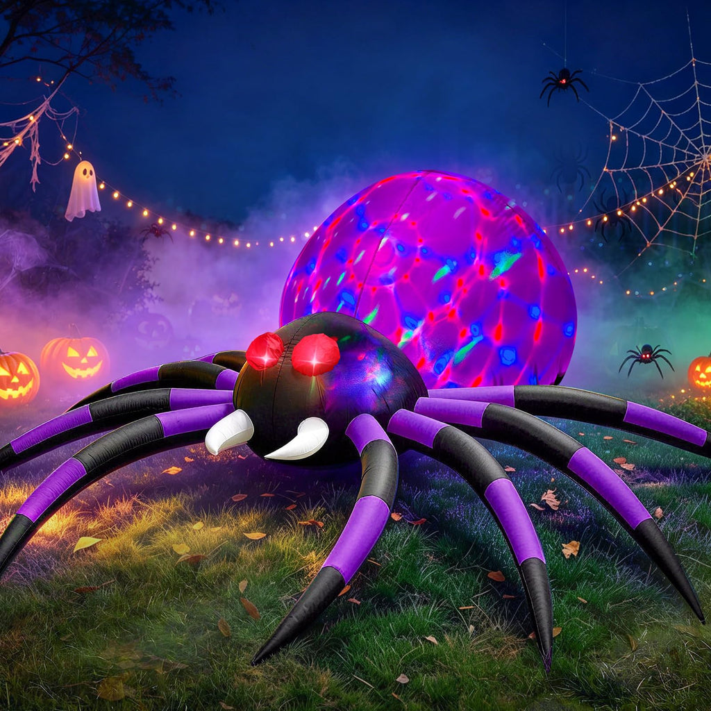 6 FT Inflatable Spider Outdoor Decoration with LED Lights M95684