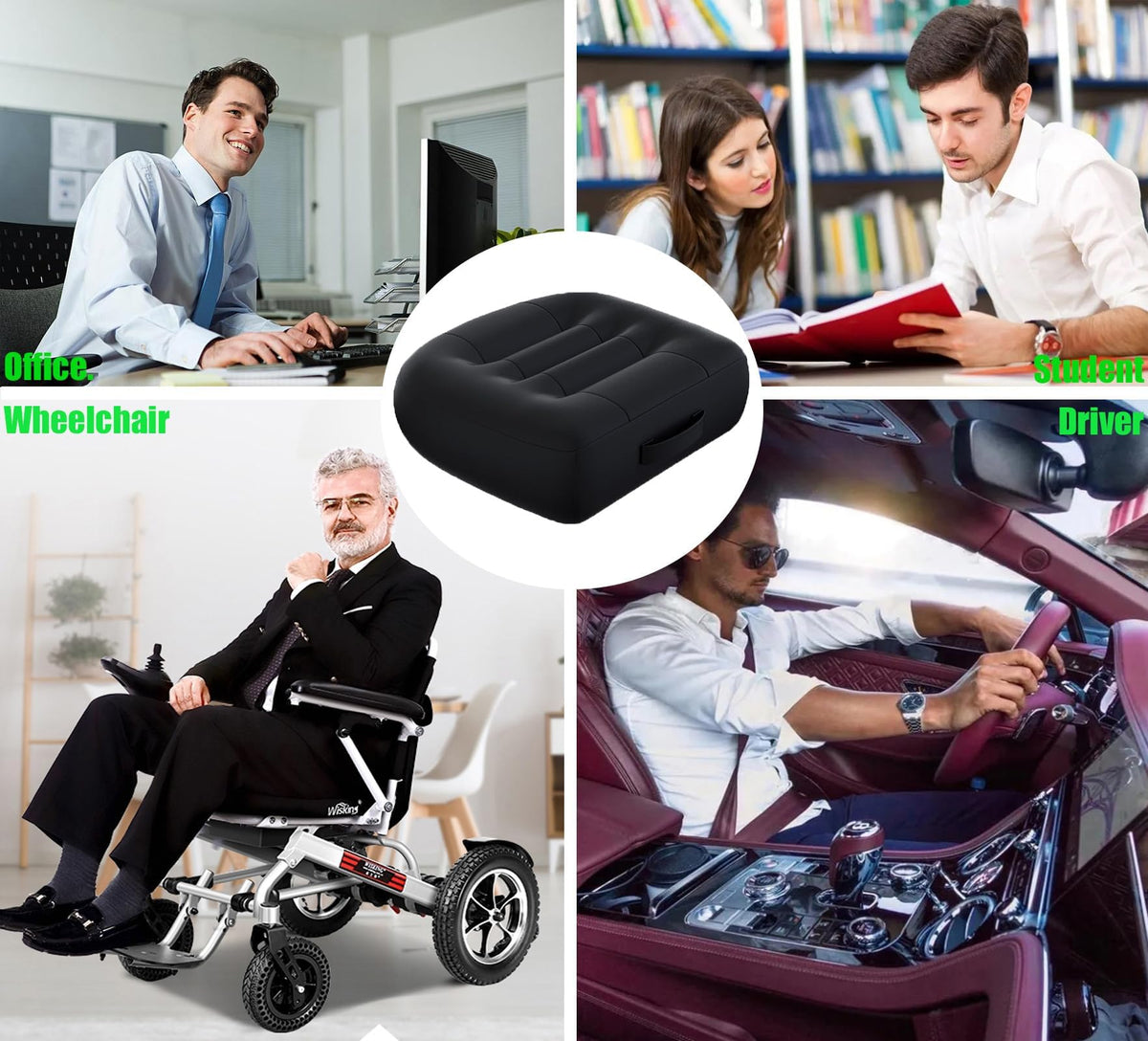 Black Inflatable Booster Seat Cushion W744